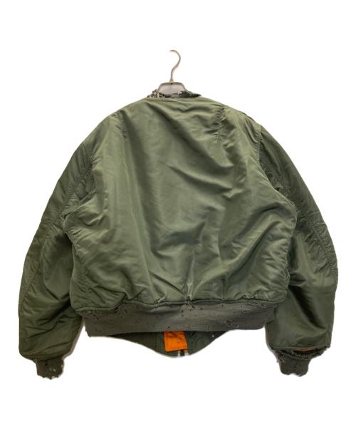 ALPHA（アルファ）ALPHA (アルファ) 70s crash  MA-1 FLIGHT JACKET オリーブ サイズ:XLの古着・服飾アイテム