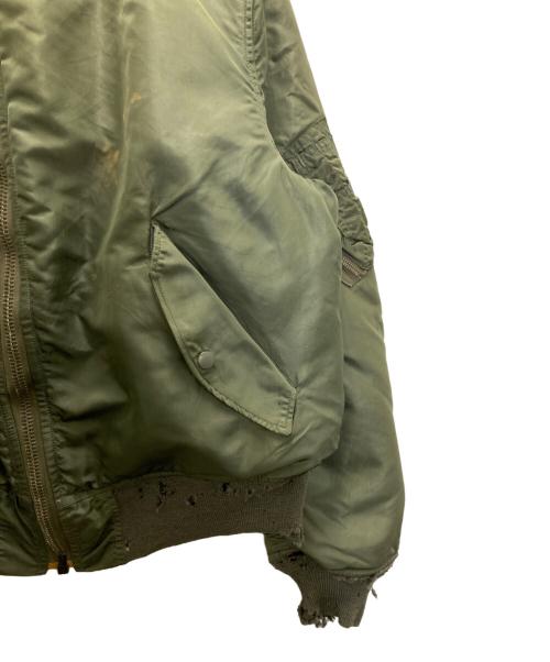 ALPHA（アルファ）ALPHA (アルファ) 70s crash  MA-1 FLIGHT JACKET オリーブ サイズ:XLの古着・服飾アイテム