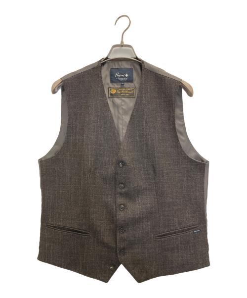 PAPAS（パパス）PAPAS (パパス) ロロピアーナカシミヤブレンド5Bベスト ブラウン サイズ:Ｌの古着・服飾アイテム