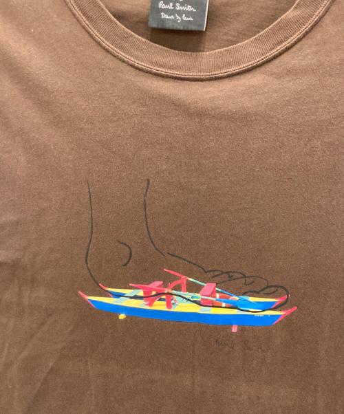 PS Paul Smith（ＰＳポールスミス）PS Paul Smith (ＰＳポールスミス) プリントTシャツ ブラウン サイズ:表記の古着・服飾アイテム