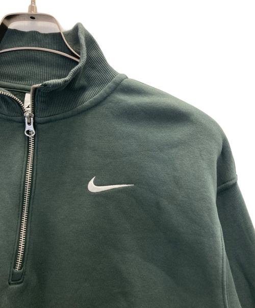 NIKE（ナイキ）NIKE (ナイキ) W PHNX FLC QZ CROP グリーン サイズ:Ⅿの古着・服飾アイテム