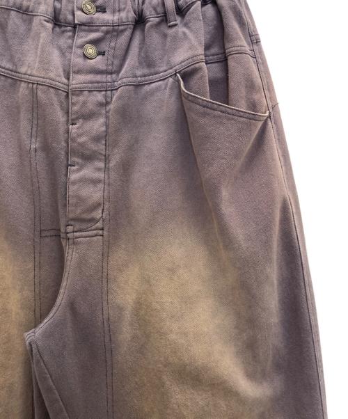 ballsy（ballsy）ballsy (ballsy) Vintage processing wide work pants パープル サイズ:Ⅼの古着・服飾アイテム