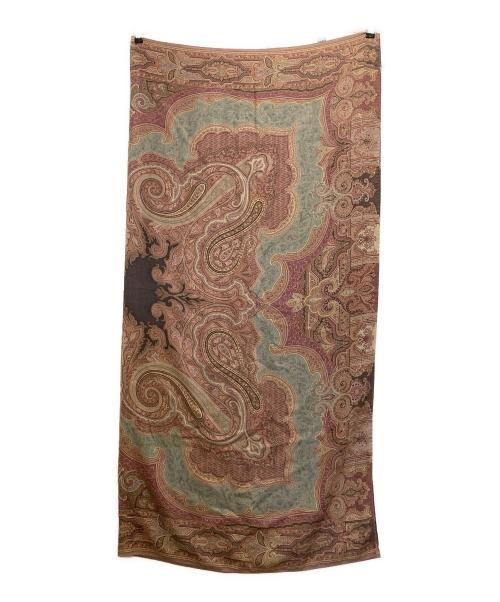 ETRO（エトロ）ETRO (エトロ) シルク混ストール レッドの古着・服飾アイテム