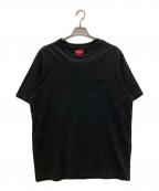 SUPREMEシュプリーム）の古着「laser cut S logo poket tee」｜ブラック