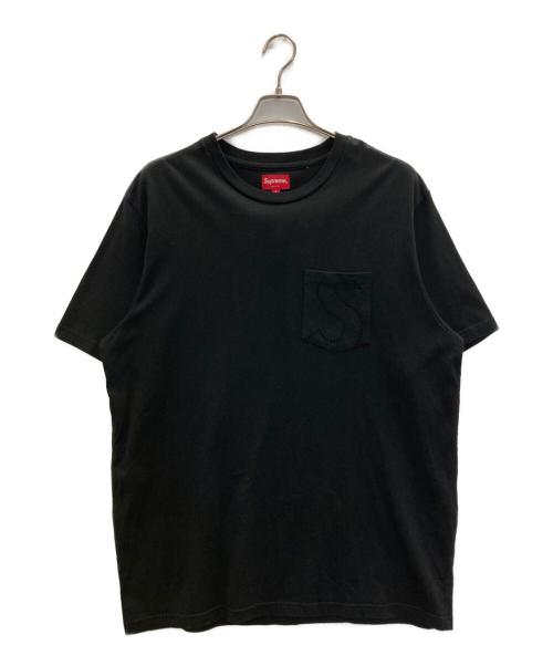 SUPREME（シュプリーム）SUPREME (シュプリーム) laser cut S logo poket tee ブラック サイズ:Lの古着・服飾アイテム