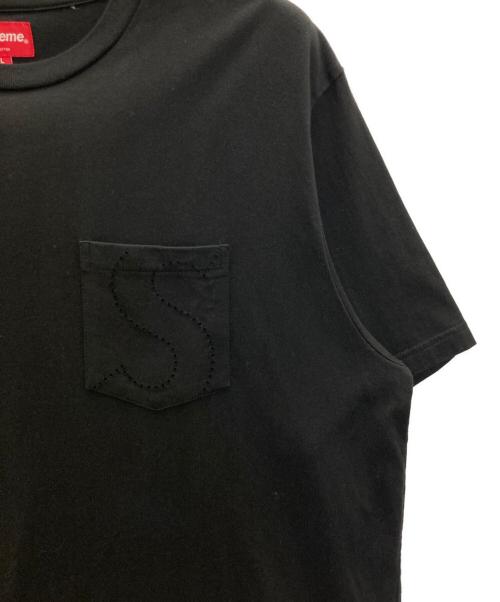 SUPREME（シュプリーム）SUPREME (シュプリーム) laser cut S logo poket tee ブラック サイズ:Lの古着・服飾アイテム
