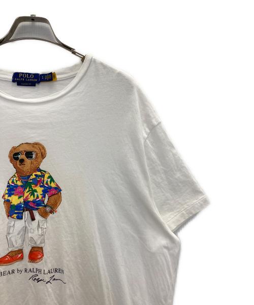 POLO RALPH LAUREN（ポロ・ラルフローレン）POLO RALPH LAUREN (ポロ・ラルフローレン) ポロベアプリントTee ホワイト サイズ:Ｌの古着・服飾アイテム
