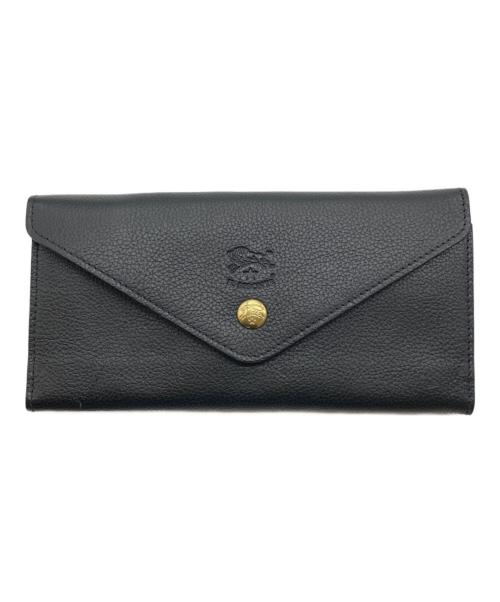 IL BISONTE（イル ビゾンテ）IL BISONTE (イル ビゾンテ) レザーロングウォレット ブラックの古着・服飾アイテム