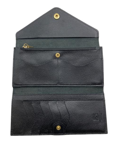 IL BISONTE（イル ビゾンテ）IL BISONTE (イル ビゾンテ) レザーロングウォレット ブラックの古着・服飾アイテム