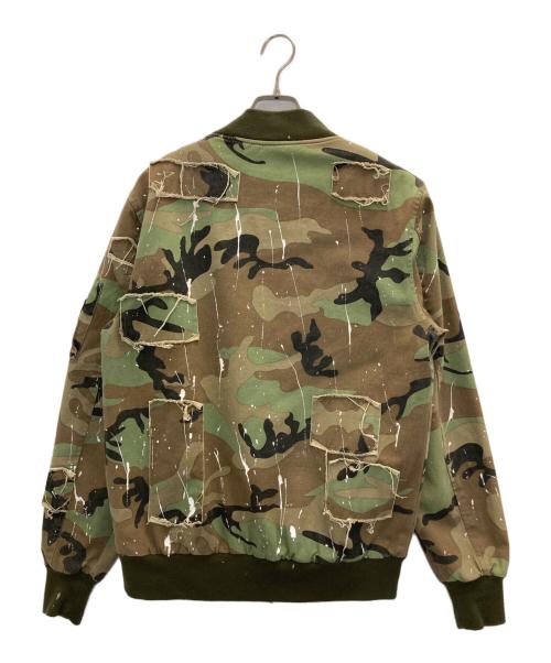 REASON CLOTHING（リーズン・クロージング）Reason clothing (リーズン・クロージング) スプラッシュウッドランドカモフライトジャケット オリーブ サイズ:Sの古着・服飾アイテム