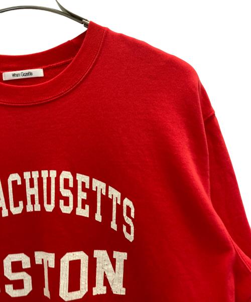 Whim Gazette（ウィムガゼット）Whim Gazette (ウィムガゼット) スーベニアスウェット レッド サイズ:FREEの古着・服飾アイテム