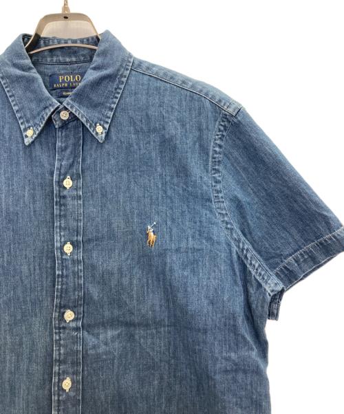 POLO RALPH LAUREN（ポロ・ラルフローレン）POLO RALPH LAUREN (ポロ・ラルフローレン) 半袖シャツ インディゴ サイズ:Mの古着・服飾アイテム