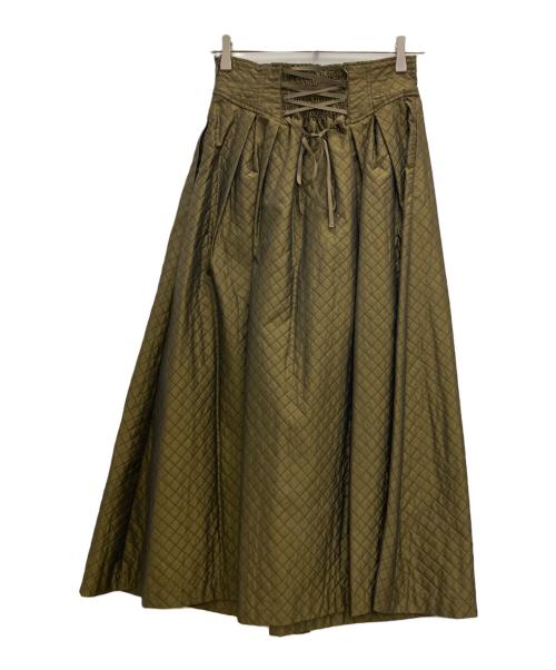 Apuweiser-riche（アプワイザーリッシェ）Apuweiser-riche (アプワイザーリッシェ) ハイウエストキルティングスカート カーキ サイズ:1 未使用品の古着・服飾アイテム