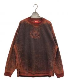 DIESEL（ディーゼル）の古着「ロゴロングスリーブカットソー」｜レッド