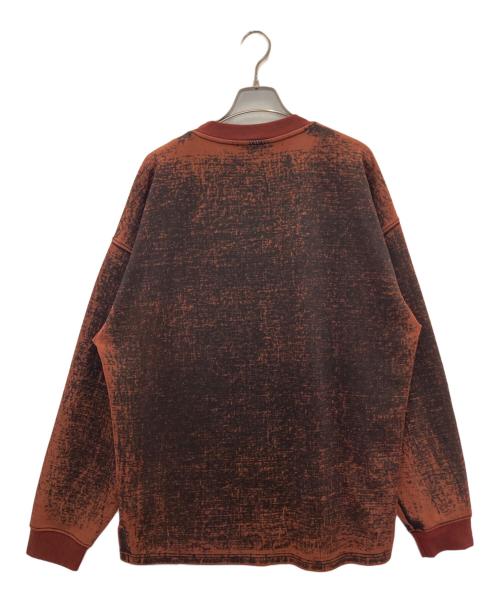 DIESEL（ディーゼル）DIESEL (ディーゼル) ロゴロングスリーブカットソー レッド サイズ:SIZE Lの古着・服飾アイテム