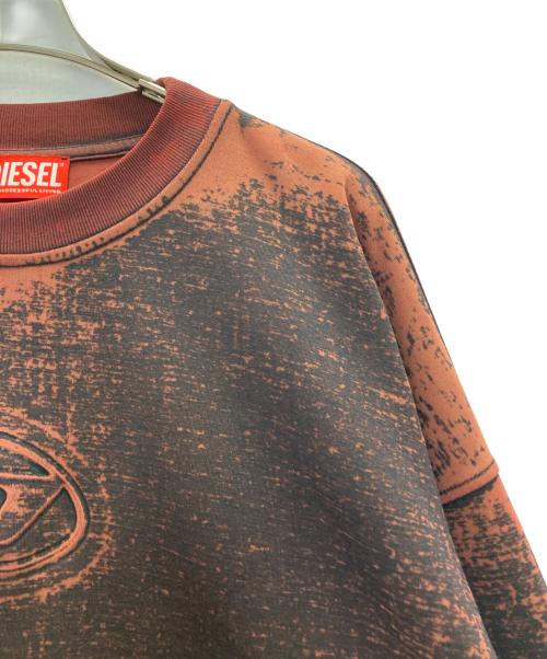 DIESEL（ディーゼル）DIESEL (ディーゼル) ロゴロングスリーブカットソー レッド サイズ:SIZE Lの古着・服飾アイテム