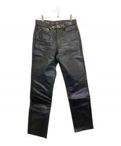 中古・古着通販】Paul Smith (ポールスミス) レザーパンツ ブラック