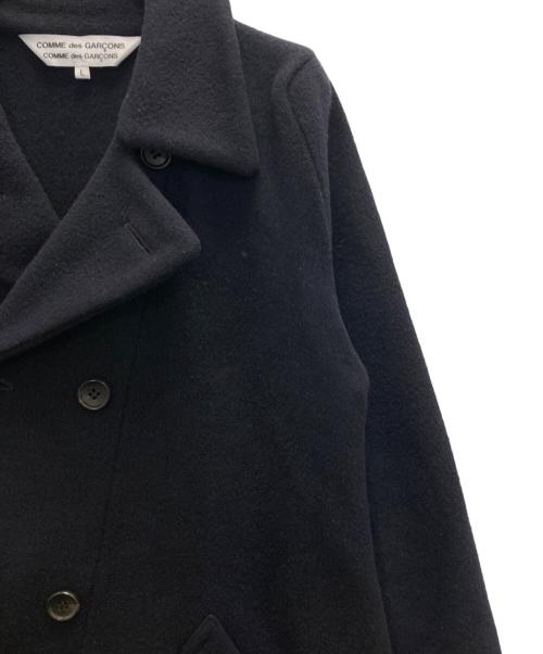 COMME des GARCONS COMME des GARCONS（コムデギャルソン コムデギャルソン）COMME des GARCONS COMME des GARCONS (コムデギャルソン コムデギャルソン) 捻れウールチェスターコート ネイビー サイズ:Ⅼの古着・服飾アイテム