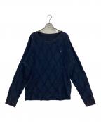 Vivienne Westwood manヴィヴィアン ウェストウッド マン）の古着「オーブ刺繍コットンクルーネックニット」｜ネイビー