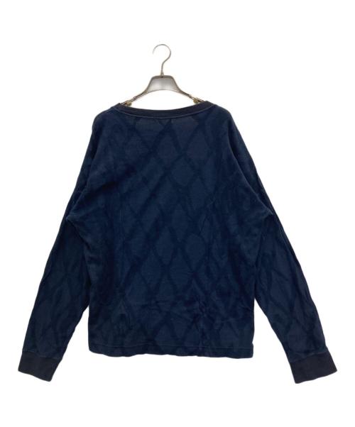 Vivienne Westwood man（ヴィヴィアン ウェストウッド マン）Vivienne Westwood man (ヴィヴィアン ウェストウッド マン) オーブ刺繍コットンクルーネックニット ネイビー サイズ:表記なしの古着・服飾アイテム