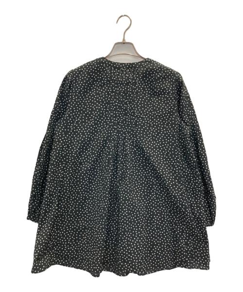 Leilian WHITE LABEL（レリアン ホワイトレーベル）LEILIAN WHITE LABEL (レリアン ホワイトレーベル) パールボタンドットブラウス ブラック サイズ:Ｌの古着・服飾アイテム