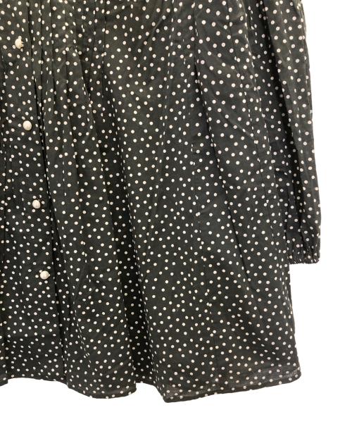 Leilian WHITE LABEL（レリアン ホワイトレーベル）LEILIAN WHITE LABEL (レリアン ホワイトレーベル) パールボタンドットブラウス ブラック サイズ:Ｌの古着・服飾アイテム