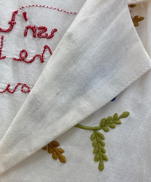 TODAYFUL（トゥデイフル）TODAYFUL (トゥデイフル) Embroidery Patchwork Shirts アイボリー サイズ:FREEの古着・服飾アイテム