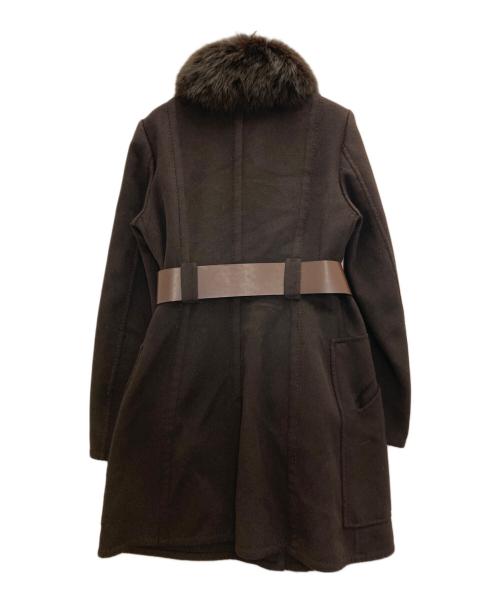 SPORT MAX（スポーツマックス）SPORT MAX (スポーツマックス) 毛皮付きコート ブラウン サイズ:38の古着・服飾アイテム