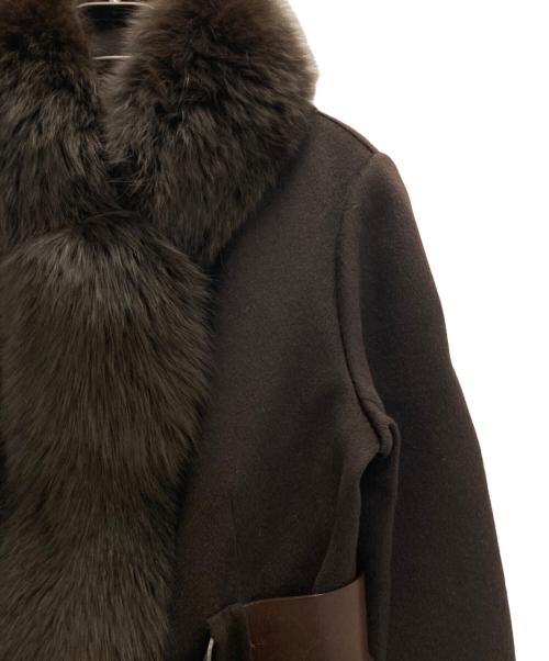 SPORT MAX（スポーツマックス）SPORT MAX (スポーツマックス) 毛皮付きコート ブラウン サイズ:38の古着・服飾アイテム