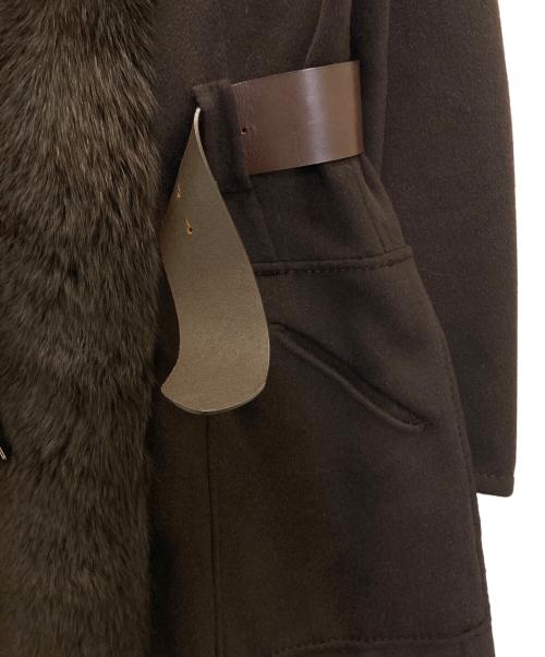 SPORT MAX（スポーツマックス）SPORT MAX (スポーツマックス) 毛皮付きコート ブラウン サイズ:38の古着・服飾アイテム