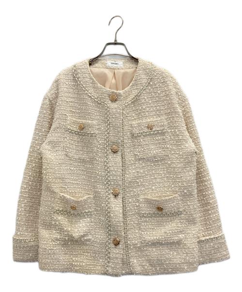 Snidel（スナイデル）Snidel (スナイデル) オーバーサイズツイードジャケット ベージュ サイズ:1の古着・服飾アイテム