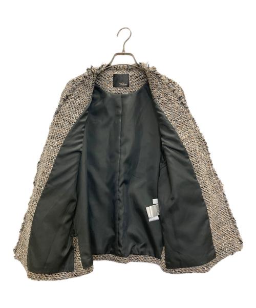 ROSSO（ロッソ）ROSSO (ロッソ) ツイードVネックジャケット ベージュ サイズ:FREEの古着・服飾アイテム