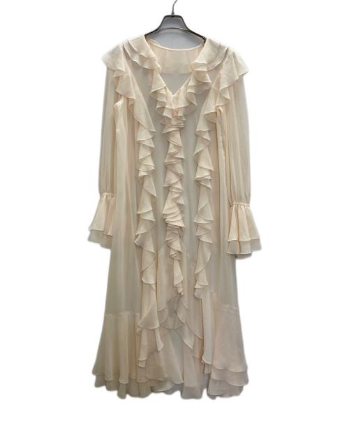 eimy istoire（エイミーイストワール）eimy istoire (エイミーイストワール) ラッフルロングドレス ベージュ サイズ:SIZE Freeの古着・服飾アイテム