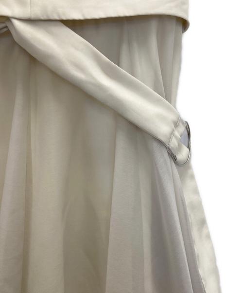 FRAY ID（フレイ アイディー）FRAY ID (フレイ アイディー) オーガンジーサーキュラースカート ホワイト サイズ:1の古着・服飾アイテム