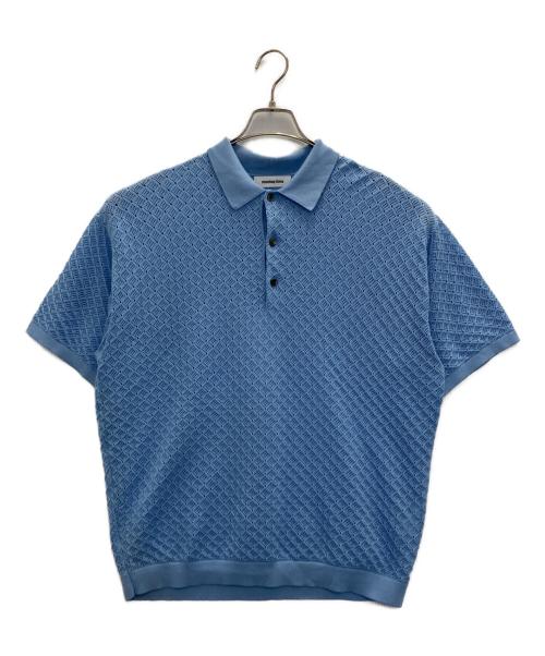 MONKEY TIME（モンキータイム）MONKEY TIME (モンキータイム) シルケット USAコットン ウォーターマーク ポロシャツ ブルー サイズ:Ｌの古着・服飾アイテム