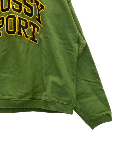 stussy（ステューシー）stussy (ステューシー) ビッグ刺繍ロゴスウェット グリーン サイズ:SIZE Lの古着・服飾アイテム