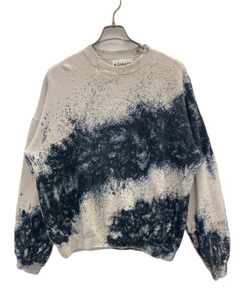NOMA t.d.（ノーマティーディー）NOMA t.d. (ノーマティーディー) hand dyed twist sweat ベージュ×ネイビー サイズ:SIZE2の古着・服飾アイテム