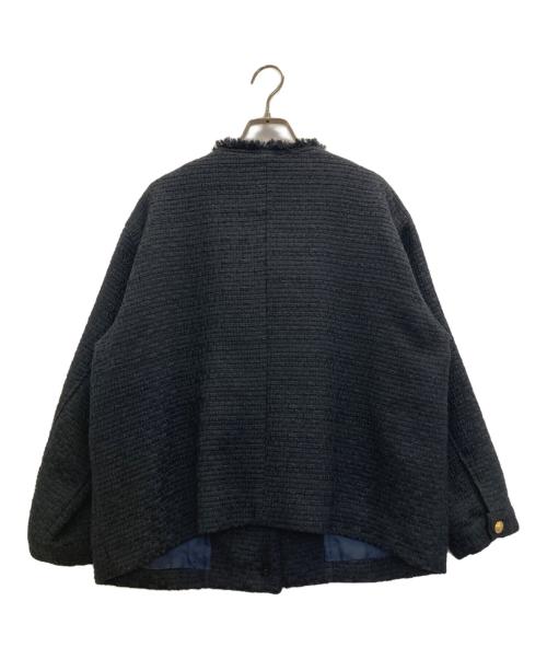 SHIPS any（シップスエニィ）SHIPS any (シップスエニィ) 金釦ツイードジャケット ブラック サイズ:FREEの古着・服飾アイテム