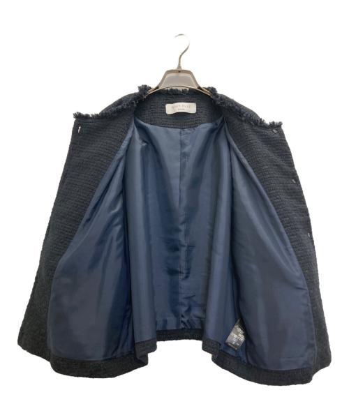 SHIPS any（シップスエニィ）SHIPS any (シップスエニィ) 金釦ツイードジャケット ブラック サイズ:FREEの古着・服飾アイテム