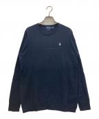 POLO RALPH LAURENポロ・ラルフローレン）の古着「PIMA COTTON HIGH GAGE KNIT」｜ネイビー