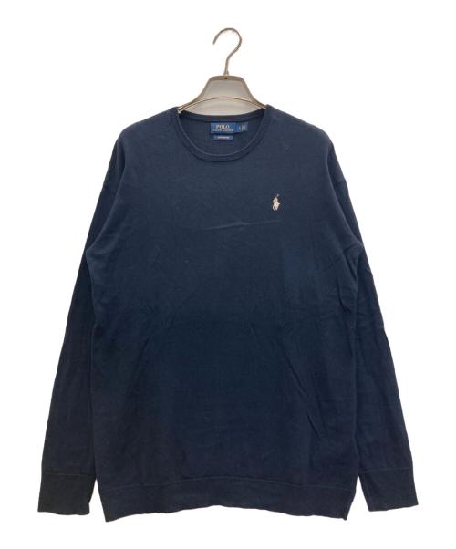 POLO RALPH LAUREN（ポロ・ラルフローレン）POLO RALPH LAUREN (ポロ・ラルフローレン) PIMA COTTON HIGH GAGE KNIT ネイビー サイズ:Sの古着・服飾アイテム