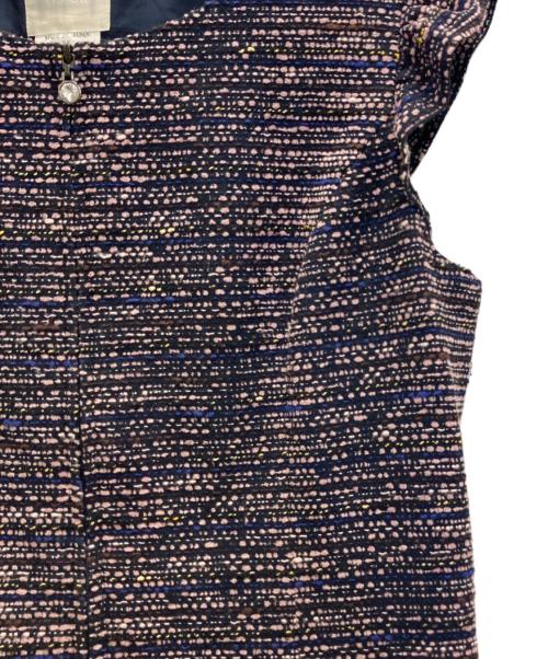 Rene（ルネ）Rene (ルネ) ツイードワンピース ネイビー サイズ:36の古着・服飾アイテム