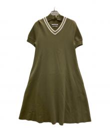 FOXEY NEWYORK SPORTS（フォクシーニューヨークスポーツ）の古着「s/s チルデンニットワンピース」｜グリーン