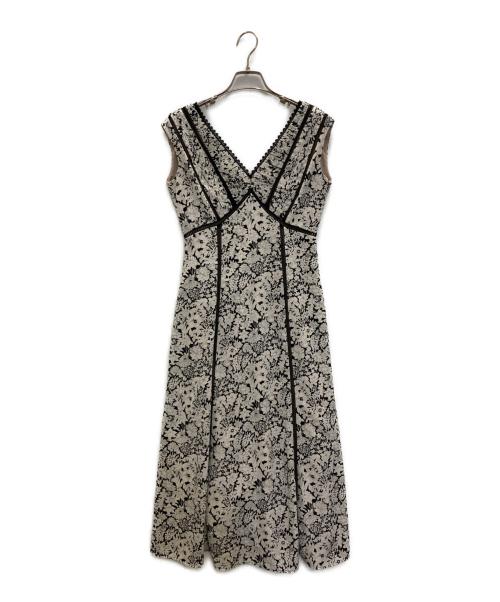 HER LIP TO（ハーリップトゥ）Her lip to (ハーリップトゥ) レーストリムフローラルドレス ブラック サイズ:Sの古着・服飾アイテム