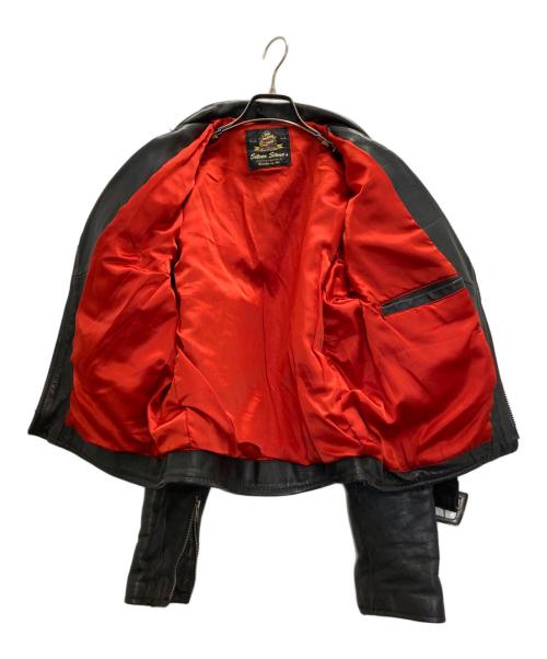 SILVER STONE（シルバーストーン）SILVER STONE (シルバーストーン) ダブルレザーライダースジャケット ブラック サイズ:表記無しの古着・服飾アイテム