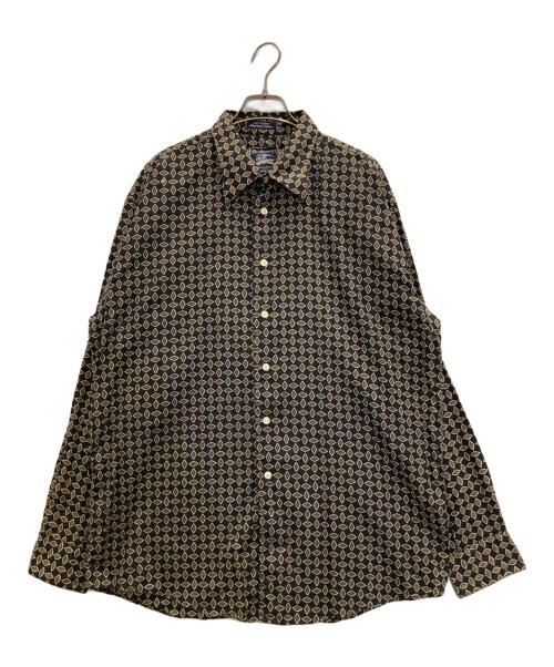 Burberry's（バーバリー）Burberry's (バーバリーズ) 小紋柄シャツ ブラック サイズ:Ⅼの古着・服飾アイテム