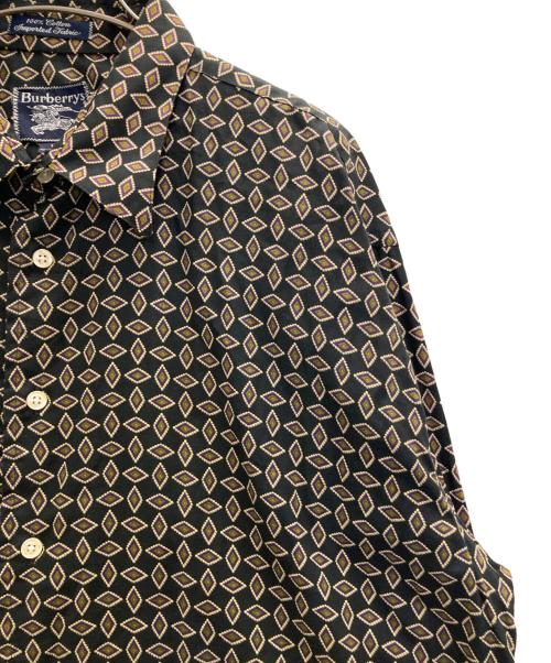 Burberry's（バーバリー）Burberry's (バーバリーズ) 小紋柄シャツ ブラック サイズ:Ⅼの古着・服飾アイテム