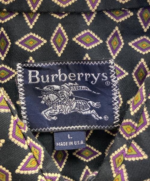 Burberry's（バーバリー）Burberry's (バーバリーズ) 小紋柄シャツ ブラック サイズ:Ⅼの古着・服飾アイテム