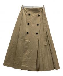 Dessin de mode（デッサンデモード）の古着「ミックスプリーツトレンチスカート」｜ベージュ