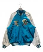 K.Yoshihiroケー・ヨシヒロ）の古着「80s 風神・雷神スカジャン」｜グリーン